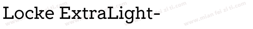 Locke ExtraLight字体转换